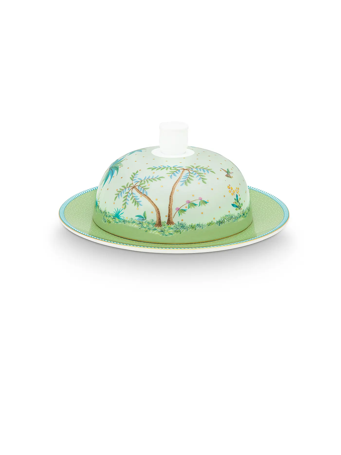 PIP STUDIO | Butterdose rund 17x8cm | hellgrün